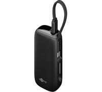 goobay Batterie Externe 5.000 mAh avec câble USB-C intégré de 13 cm - Quick Charge/Power Delivery - pour Entre Autres Samsung, Xiaomi, Lenovo, Huawei, Apple iPhone ou iPad / 76250