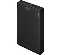 goobay Batterie Externe sans Fil magnétique 10 000 mAh, Petit Chargeur Portable, Charge Apple iPhone, Samsung etc., Powerbank magnétique, idéale pour Charger et téléphoner simultanément, Noir, 70183