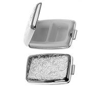 Goobay Boîte à pilules avec 2 compartiments Chromé élégant 4,5 x 6,5 cm