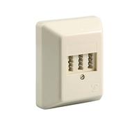 goobay - Boîtier de plaque murale - montable sur mur - TAE-NFN x 3 - beige