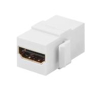 Goobay 90856 Module Keystone HDMI avec prise double HDMI, Blanc