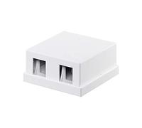 Goobay Boîtier vide Keystone 79366, 2 ports, blanc