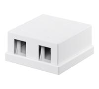 Goobay Boîtier vide Keystone 2-port montage simple par encliquetage