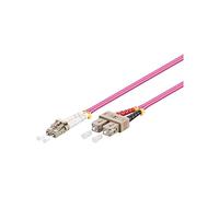 goobay - Câble réseau - SC multi-mode (M) pour LC multi-mode (M) - 2 m - fibre optique - 50 / 125 microns - OM4 - sans halogène - violet