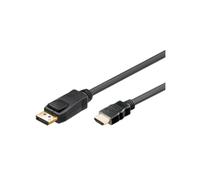 Goobay Câble Adaptateur 1m DisplayPort Mâle vers HDMI Mâle Noir - Connecteurs Plaqué Or