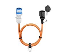 goobay Câble Adaptateur CEE pour Caravane, 1,5 m, Prise CEE vers Prise avec Contact de Protection, Utilisation en extérieur avec IP44, 76223