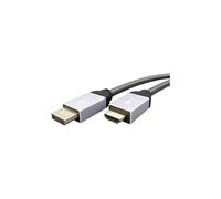 goobay - Câble adaptateur - DisplayPort mâle pour HDMI mâle - 1 m - double blindage - rond, support 4K