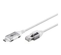 Goobay Câble adaptateur USB-C 3.1 vers RJ45 CAT 6 1 Gbits 5 m Blanc – 74389