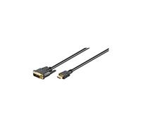 Goobay Câble DVI-D/HDMI 51579 – Doré, Noir, 1 m