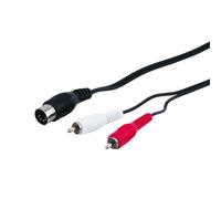 Goobay Câble Audio 1,5 M ; 5-Pin DIN Vers Connecteur Cinch