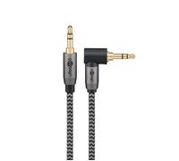 GOOBAY Câble audio Jack 3.5 coudé 90° gold nylon tressé 50cm