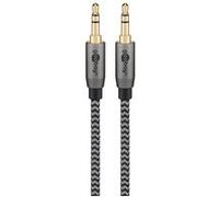 GOOBAY Câble audio jack 3.5mm gold noir 1 mètre Noir