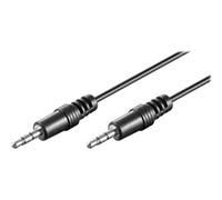 goobay - Câble audio - mini-phone stereo 3.5 mm mâle pour mini-phone stereo 3.5 mm mâle - 2.5 m - noir - rond