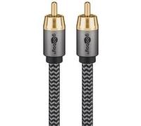Goobay Câble RCA mono 65297 – 3 m – nylon tressé, connexions plaquées or – Noir