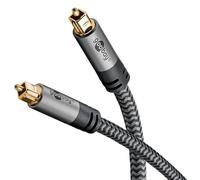 goobay Câble audio optique 65305 2 m/TOSlink compatible avec barre de son, système stéréo, home cinéma, PS4, Xbox/fibre de verre/connexion dorée
