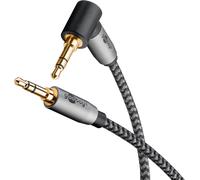 Goobay Câble audio stéréo jack 3,5 mm coudé - 1 m