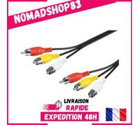 Goobay Câble Audio Vidéo Composite 3x RCA Mâle à Mâle 1,5 m
