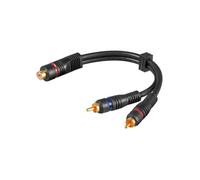Goobay câble audio vidéo Jack Femelle vers 2 RCA Mâle 0,2 m Noir