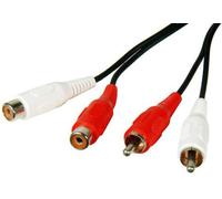 Goobay Rallonge de câble audio stéréo 2xRCA mâle/femelle 2,5 m