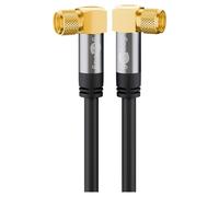 Goobay Câble Coaxial HiEnd 90° Équerre 10 m Antenne Flexible Full HD Noir