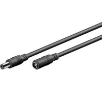 goobay Câble d’Extension DC 1,5 m - 5,5 x 2,1 mm, connecteur et fiche, Noir, pour 5-24 V et Jusqu’à 5 A, idéal pour LED, routeurs, caméras, 76635