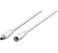 goobay Câble d’Extension DC 1,5 m - 5,5 x 2,5 mm, connecteur et fiche, Blanc, pour 5-24 V et Jusqu’à 5 A, idéal pour LED, routeurs, caméras, 76678