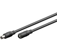 goobay Câble d’Extension DC 5m - 5.5 x 2.5mm, connecteur et fiche, Noir, pour 5-24V et Jusqu’à 5A, idéal pour LEDs, routeurs, caméras, 76673