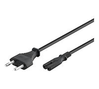 Goobay Câble d'alimentation NK 104 S-180, Europlug (M) IEC C7, 1,8 m, 250 V 2,5 A, noir