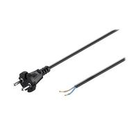 goobay - Câble d'alimentation - CEE 7/17 (M) pour fil dénudé - 7.5 m - noir