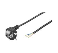 goobay Câble d'alimentation CEE 7-7 (M) incliné pour fil dénudé 250 V 10 A 3 m noir