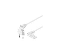 goobay - Câble d'alimentation - Europlug incliné pour power IEC 60320 C7 incliné - 250 V - 2.5 A - 5 m - blanc