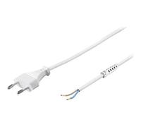 goobay - Câble d'alimentation - Europlug (M) pour fil dénudé - 250 V - 1.5 m - blanc