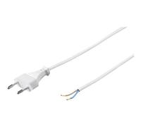 goobay - Câble d'alimentation - fil dénudé pour Europlug (M) - CA 250 V - 1.5 m - blanc