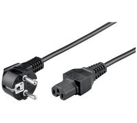 goobay - Câble d'alimentation - IEC 60320 C15 pour power CEE 7/7 (M) - CA 250 V - 2 m - connecteur à 90 ° - noir