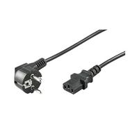 goobay - Câble d'alimentation - power CEE 7/7 (M) incliné pour power IEC 60320 C13 droit - CA 250 V - 16 A - 3 m - noir