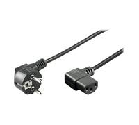 goobay - Câble d'alimentation - power IEC 60320 C13 pour power CEE 7/7 (M) - 2 m - connecteur à 90 °, connecteur coudé - noir