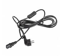 Goobay Câble d'alimentation Schuko coudé avec interrupteur 300 SW C13 Noir 3 m