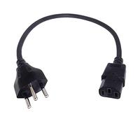 Goobay Câble d'alimentation suisse court vers prise d'alimentation type J vers C13 Noir 40 cm