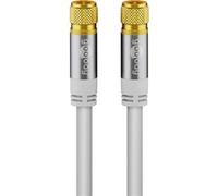 Câble D'Antenne SAT (Type 135 dB), Blindé 4 Fois, Blanc, 3m Longueur - 70606