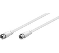 goobay Câble d'antenne satellite blindé classe A+ avec 3 prises F et connecteurs F Blanc 95 dB 10 m 95 dB