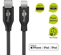Goobay Câble de charge et de synchronisation Lightning - USB-C™, 0.5 m, noir - Câble MFi pour Apple iPhone/iPad Noir