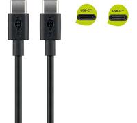 Goobay Câble de charge et de synchronisation USB-C™, 0,5 m, noir - pour appareils avec port USB-C™,Noir