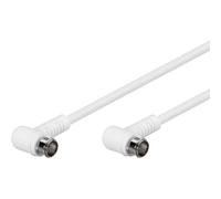 Goobay Câble De Connexion Coudé sét, F-quick, Double Blindage, Fiche F (quick) 90° Fiche F (quick) 90° (entièrement Blindée), 5 M (67344)