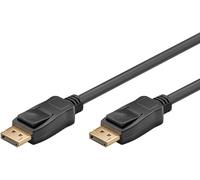 goobay Câble de connexion DisplayPort 1.4 1 m [3D, 8K @ 60Hz (4320p), contacts plaqués or, avec verrouillage 64797