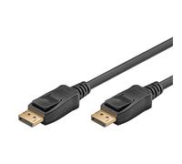goobay Câble de connexion DisplayPort 2.1 Transmission du signal jusqu'à 8 K à 60 Hz Certification VESA - Fiche DisplayPort vers DisplayPort mâle - Taux de transfert 40 Gbit/s - 2 m 64853
