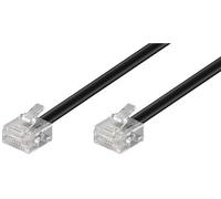 goobay Câble de Connexion modulaire RNIS - 3 m - Noir - Connecteur RJ45 (8P4C) vers fiche RJ45 (8P4C)