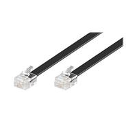 goobay - Câble de ligne téléphonique - RJ-12 mâle pour RJ-12 mâle - 6 m - noir