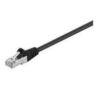 goobay - Cordon de raccordement - RJ-45 (M) pour RJ-45 (M) - 3 m - SF-UTP - CAT 5e - moulé, sans crochet - noir