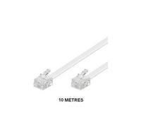 goobay - Câble de téléphone - RJ-11 (M) pour RJ-11 (M) - 10 m - blanc