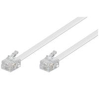 goobay - Câble de téléphone - RJ-11 (M) pour RJ-11 (M) - 3 m - blanc
